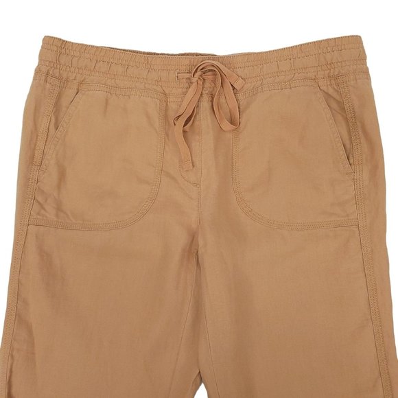 Ann Taylor Loft Linen Pants Womens Size 6 Elastic Waist Drawstring Lagenlook NEW - Picture 3 of 8